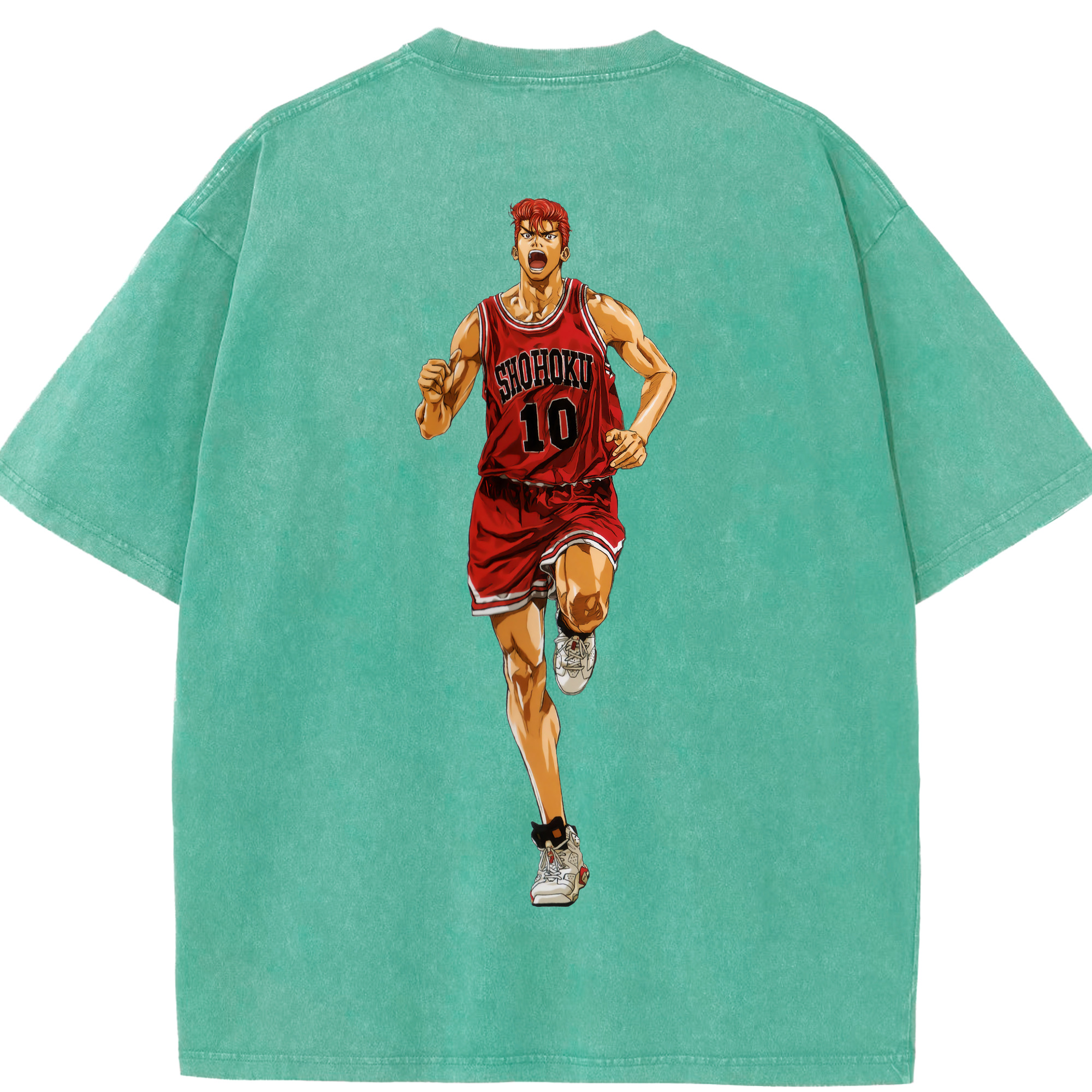 （画像用） SLAM DUNK／スラムダンク 綿100% ヴィンテージ風 半袖Tシャツ（背面プリント）